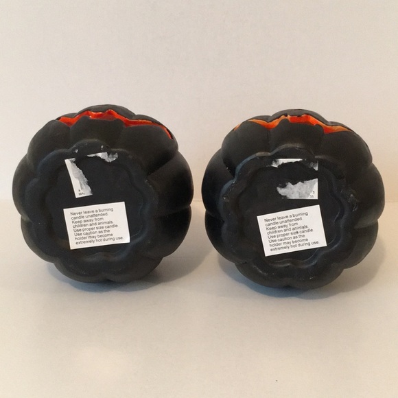 Decorative Pumpkin Ceramic Accent Set. 2 Pieces. NEW - Picture 6 of 7